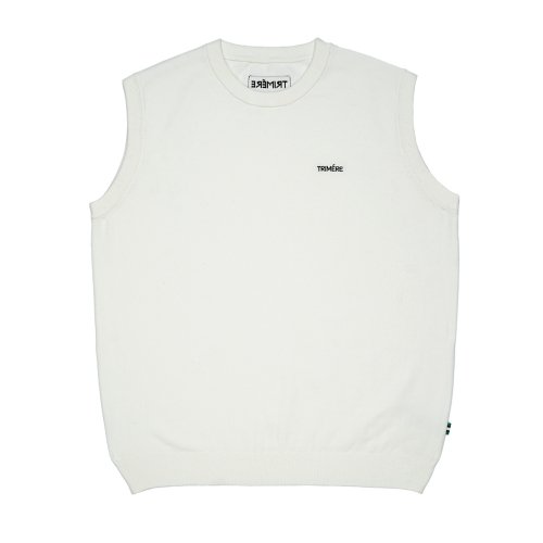 Вязаный жилет Basic Font - WHITE
