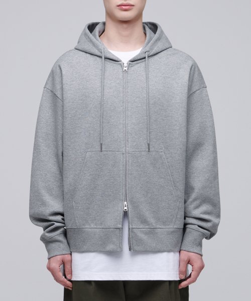 Оверсайз худи-зипка Flat Terry [Medium Gray]