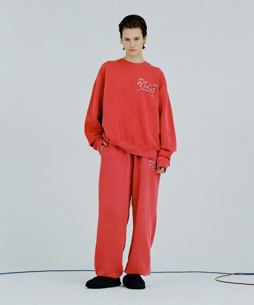 LOGO PIGMENT SWEATSHIRT RED (VH2CFUM446A)