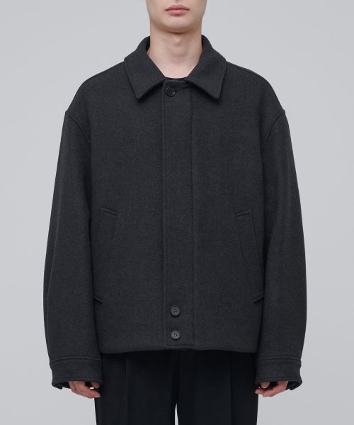 Оверсайз куртка-блузон из кашемира Charcoal Grey