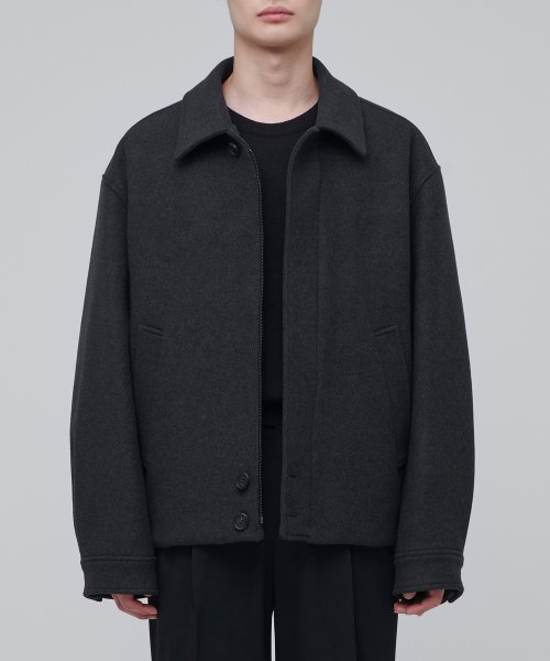 Оверсайз куртка-блузон из кашемира Charcoal Grey
