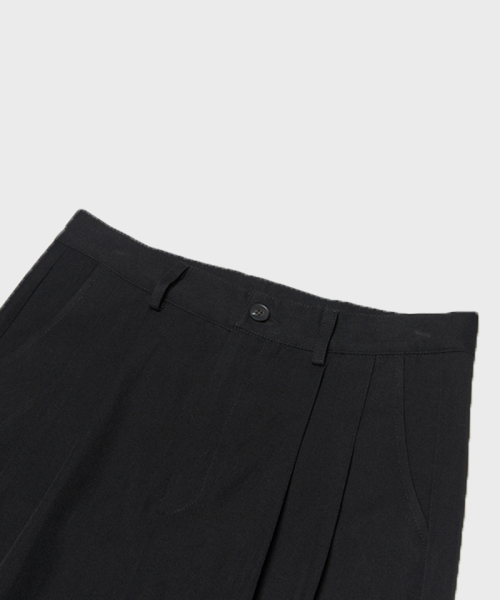 Широкие брюки со складками Black