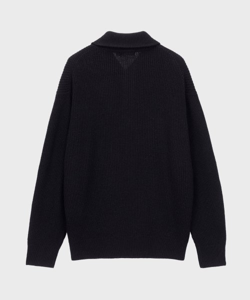 UNI полузип водолазка вязаная Black LWKT7104