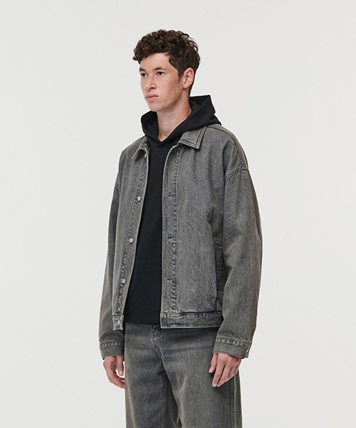 JK013 джинсовка плиссе (Washed Black)