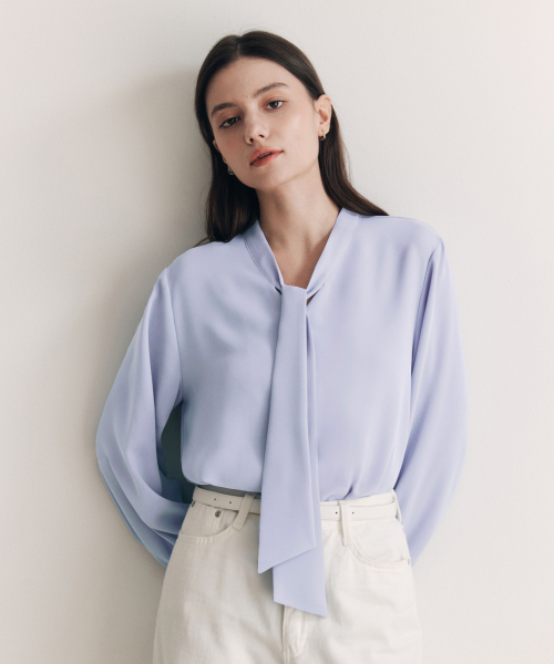 [10COL] TIE BLOUSE
