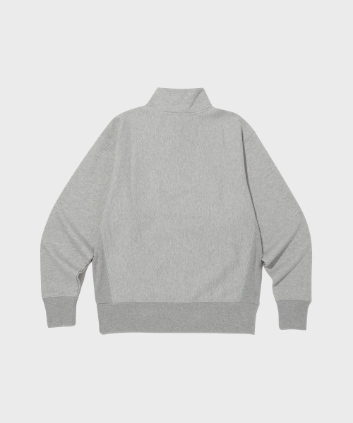Хаф-зип пуловер Reverse Weave 120 Normal Grey