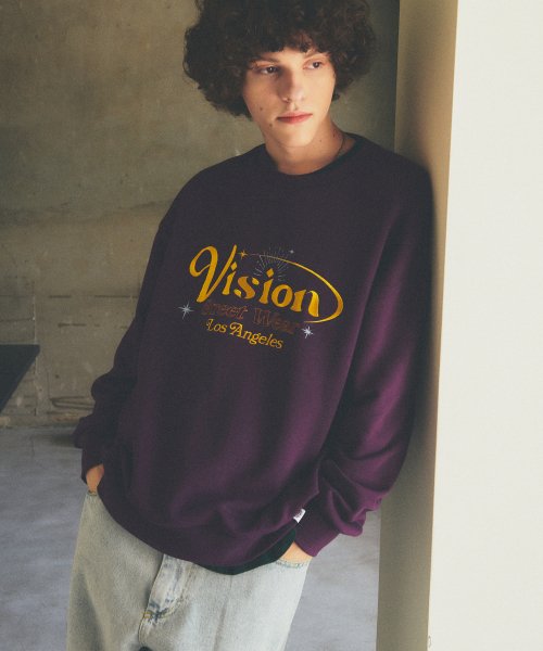VSW Shine Logo Crewneck Dark Purple