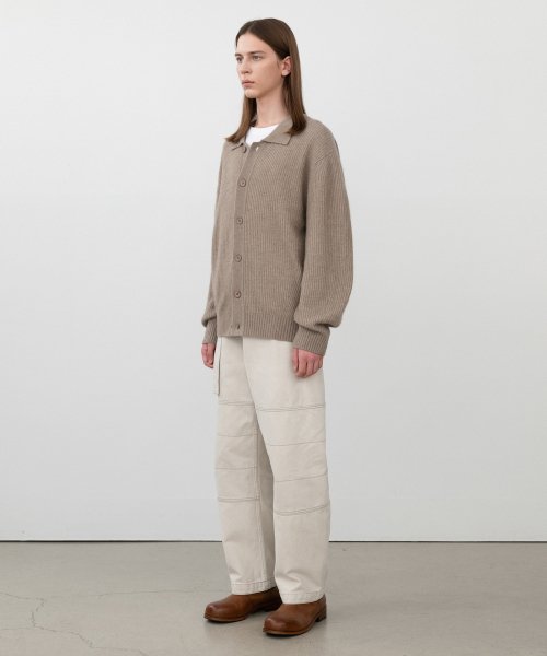 Кардиган из ангоры с воротником SAND BEIGE