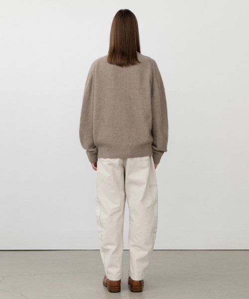 Кардиган из ангоры с воротником SAND BEIGE