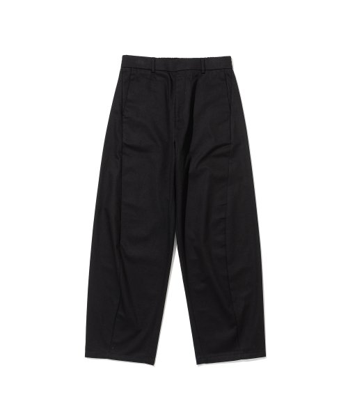 [Knitted X BDKD] Широкие брюки чинос изогнутого кроя BLACK