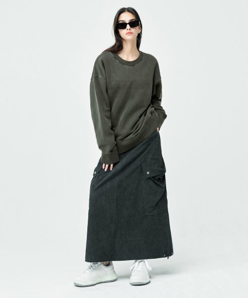 22FW01AW060 Roco пигментный двусторонний свитшот (Dark Grey)