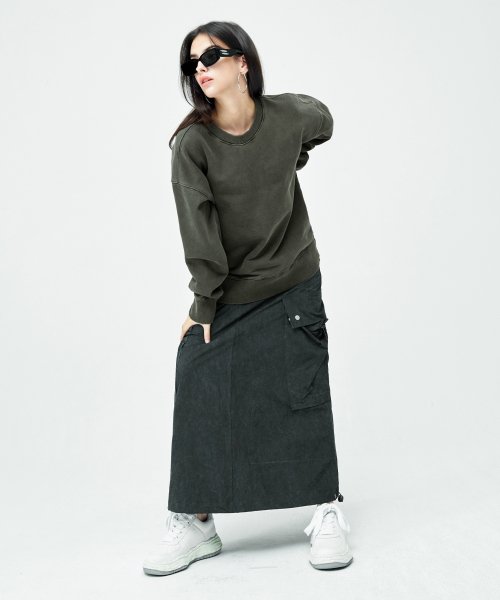 22FW01AW060 Roco пигментный двусторонний свитшот (Dark Grey)