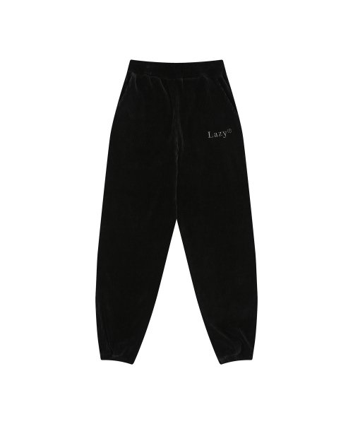 Вельветовые джоггеры Lazy Black