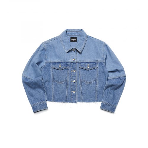 no mass prod cropped denim flight jacket no mass prod Cropped
