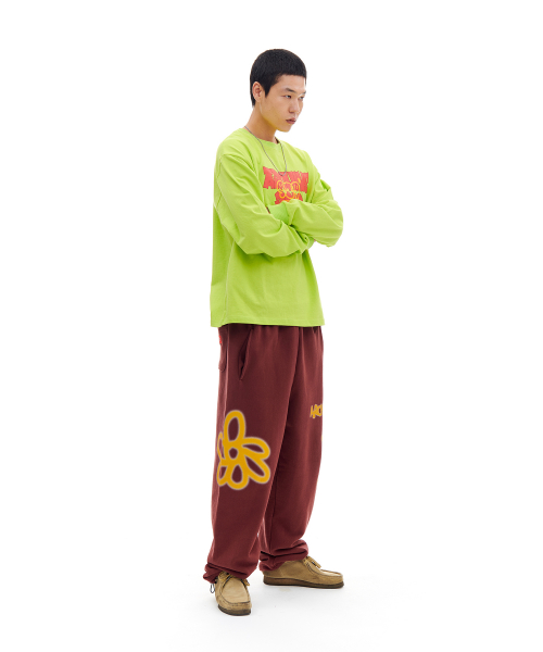 MUSINSA | ARCHIVE BOLD 939 DAISY SWEAT PANTS (BURGUNDY)