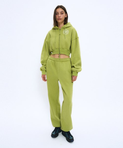 Кроп-худи с классическим логотипом_Light Green