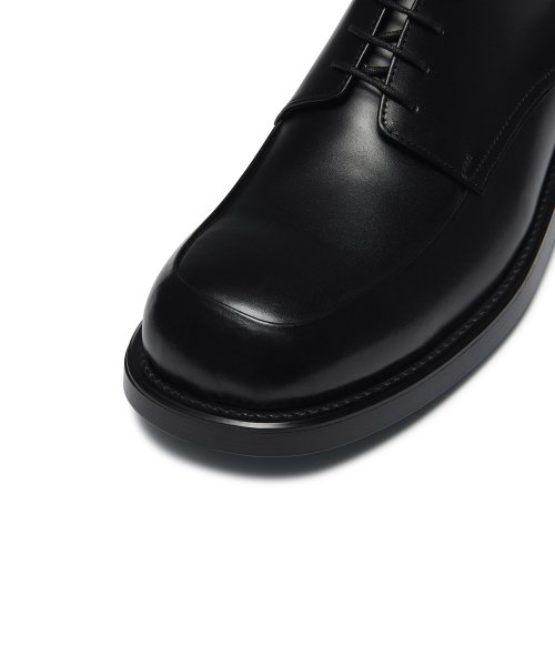 Minimal U-Tip Derby Shoes_Black thumbnail 6