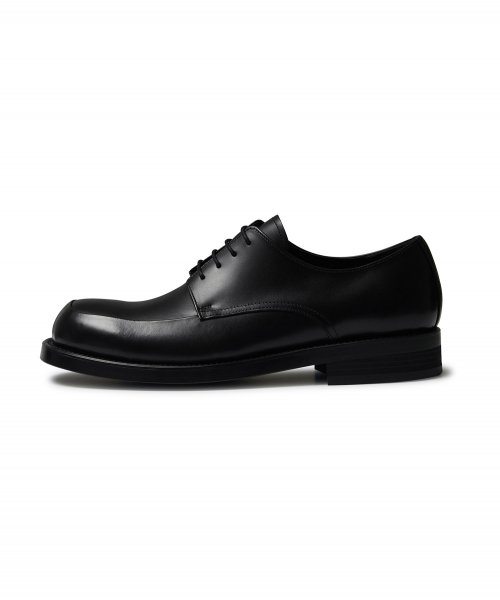 Minimal U-Tip Derby Shoes_Black thumbnail 3