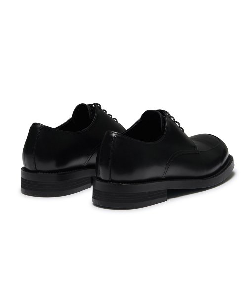 Minimal U-Tip Derby Shoes_Black thumbnail 4