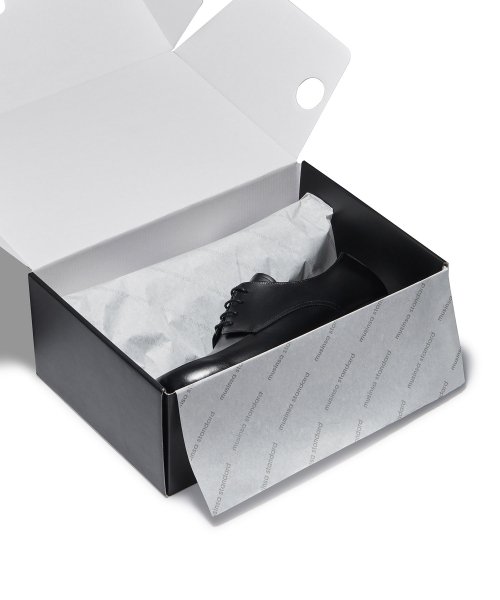 Minimal U-Tip Derby Shoes_Black thumbnail 13