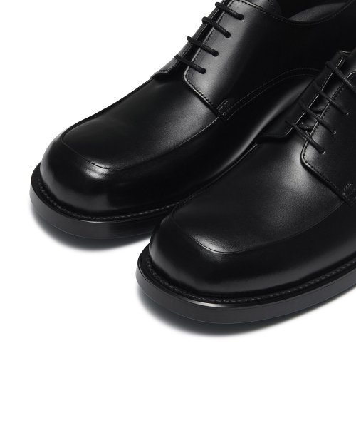 Minimal U-Tip Derby Shoes_Black thumbnail 5