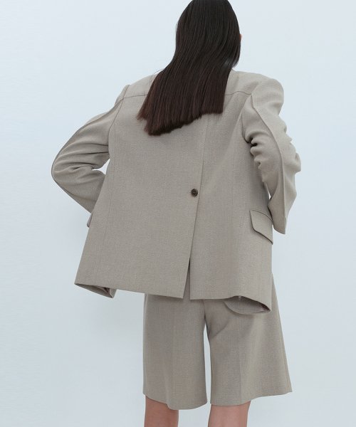 3-Button Wool Jacket_BEIGE
