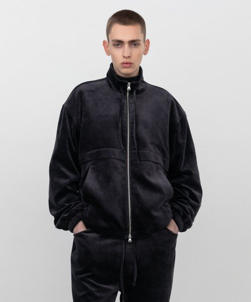 Велюровый бомбер SLATE GREY