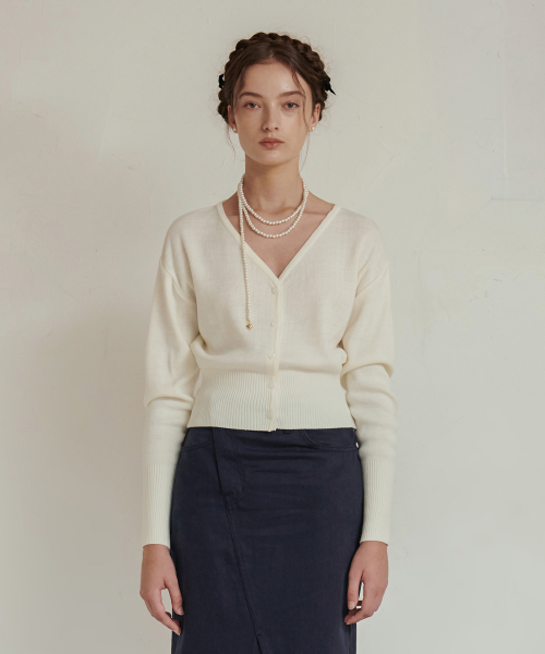 Crop Cardigan Ivory