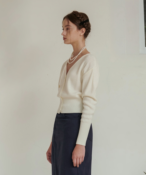 Crop Cardigan Ivory