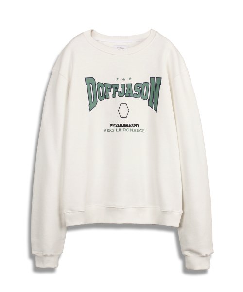 Свитшот с кожаным патчем Signature WHITE