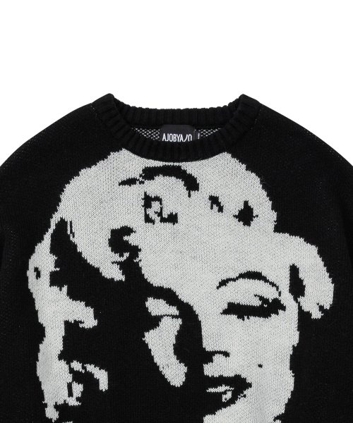 人気ショップ 【即完商品】AJOBYAJO MM Face Wool Knit Sweater ニット ...