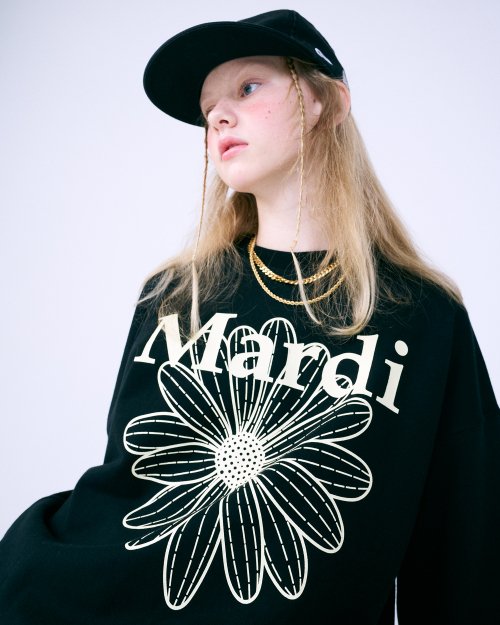 MUSINSA | MARDI MERCREDI SWEATSHIRT FLOWERMARDI_BLACK CREAM