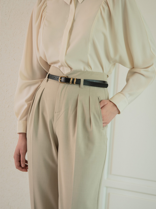 WED Rounded semi wide slacks_2color