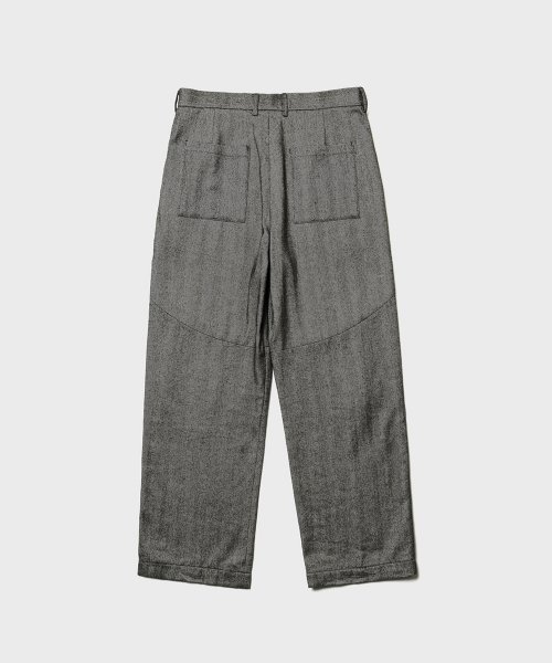 WOOL UTILITY PANTS (HERRINGBONE BROWN)