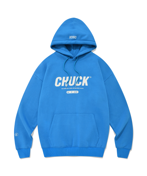 MUSINSA公式 | CHUCK Signature Logo Hoodie (Aqua Blue)