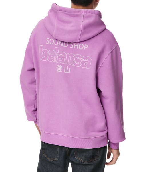 발란사(BALANSA) SSB LOGO GARMENT DYEING HOODIE(PINK
