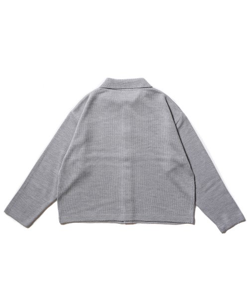 Оверсайз укороченный кардиган с воротником Grey