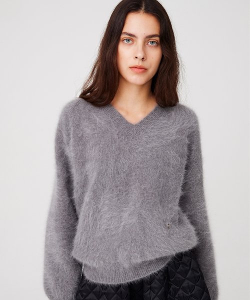 Grey 2025 angora sweater