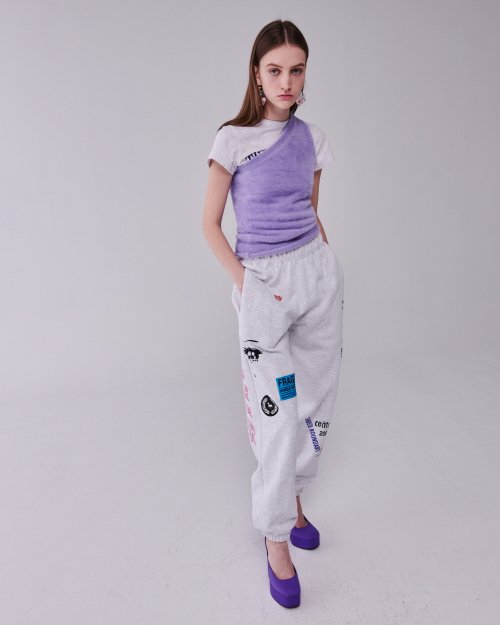 MUSINSA | CENTAUR.KR SWEATPANTS MULTI PRINT_GRAY 