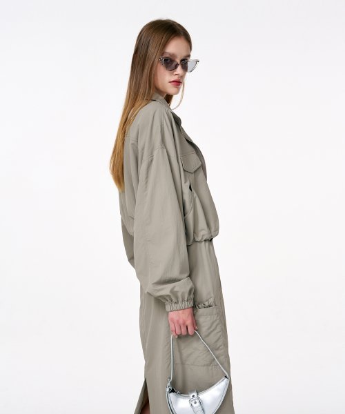 Wind Crop Jumper Taupe Beige