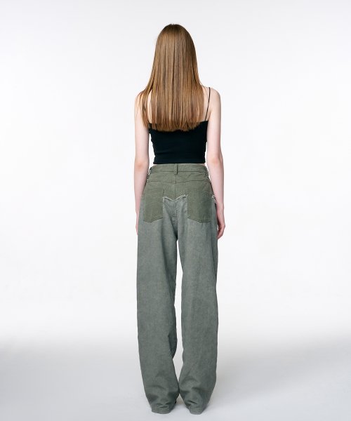 Corduroy Mix Pants Khaki