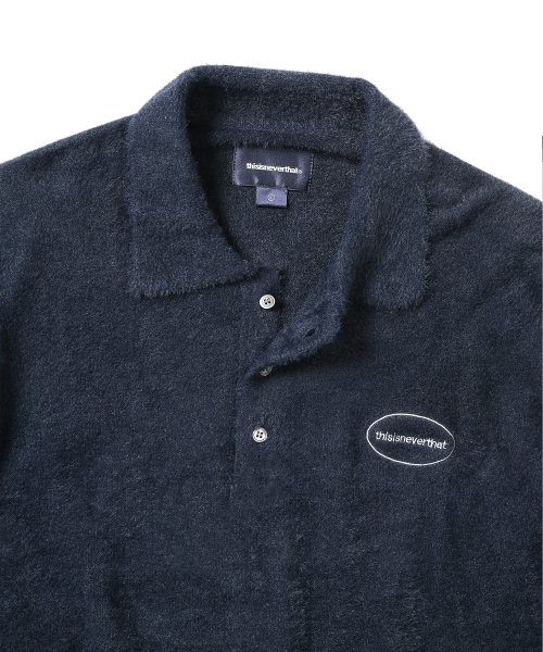 MUSINSA | thisisneverthat® E/T-Logo Shaggy Polo Navy