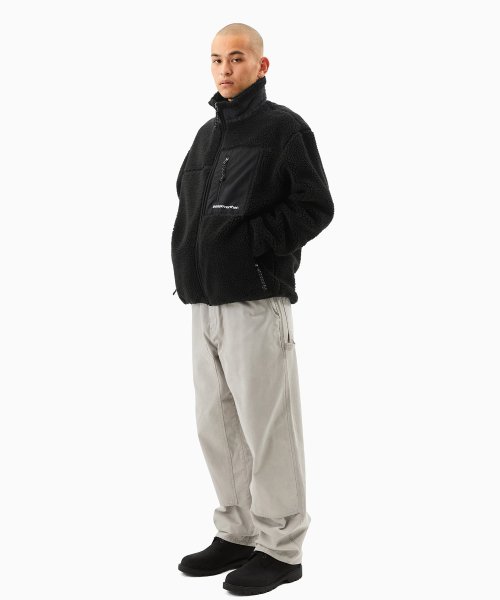 Black sherpa fleece clearance jacket