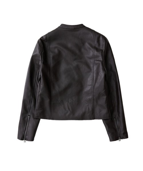 9073 VEGAN LETHER JUMPER_BURGANDY