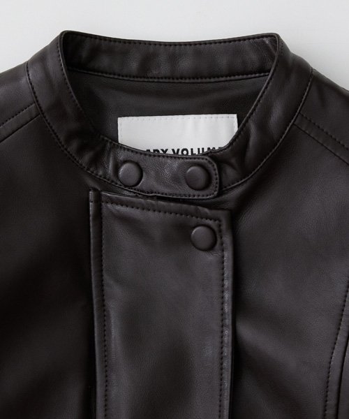 9073 VEGAN LETHER JUMPER_BURGANDY