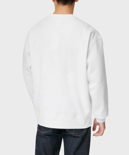 Флисовый relaxed круглый вырез White