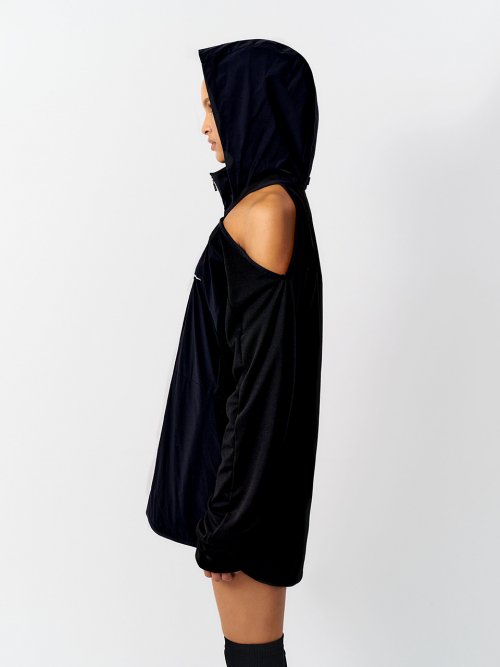 全ての Leey SPORTY OPEN SHOULDER HOODED BLACK agapeeurope.org