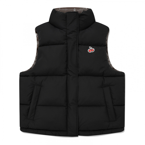 MUSINSA | KIRSH Cherry Reversible Padded Vest [Black]