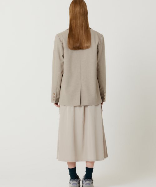 Шерстяной жакет с жилетом (Beige)