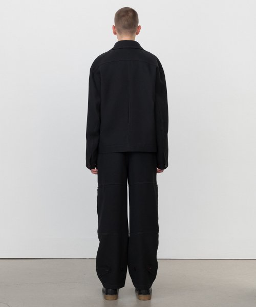 Шерстяные брюки баллоны double cloth BLACK